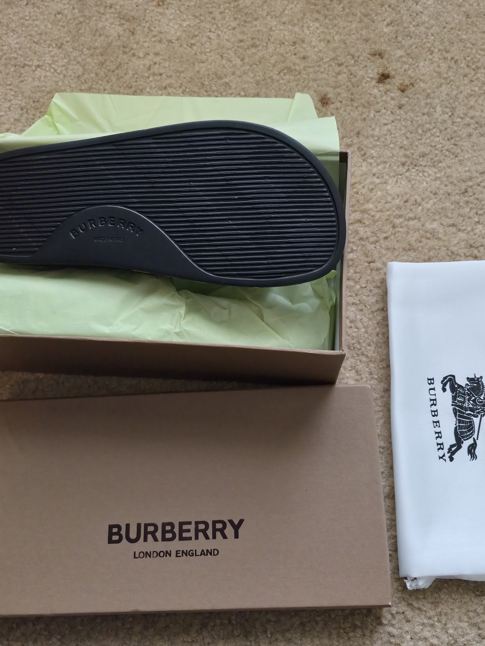 Burberry Mens 9/Womens 10.5 Slides Size Europe 43 - Picture 3 of 4